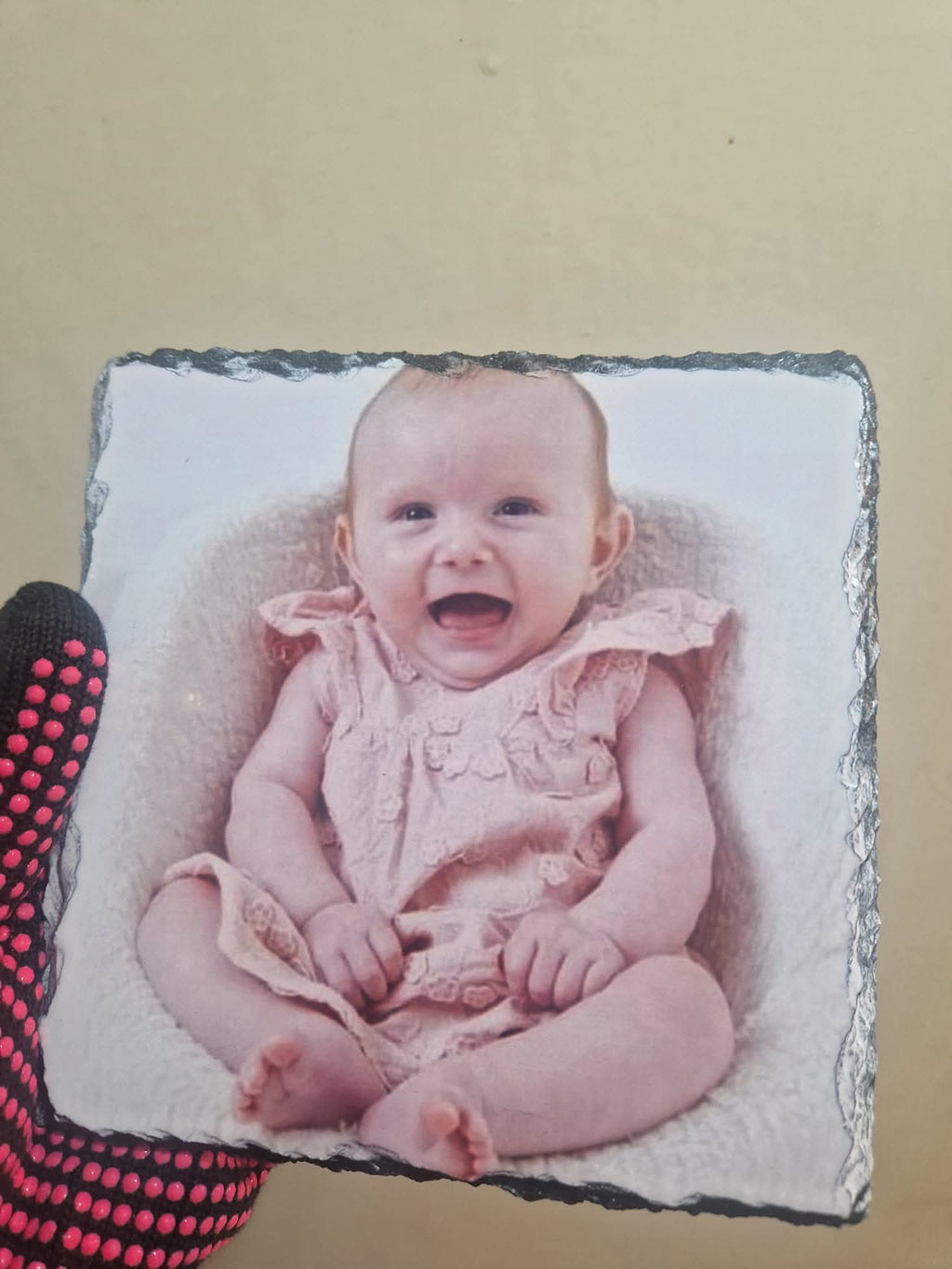 15 x 15 cm Personalised Square Photo Slate