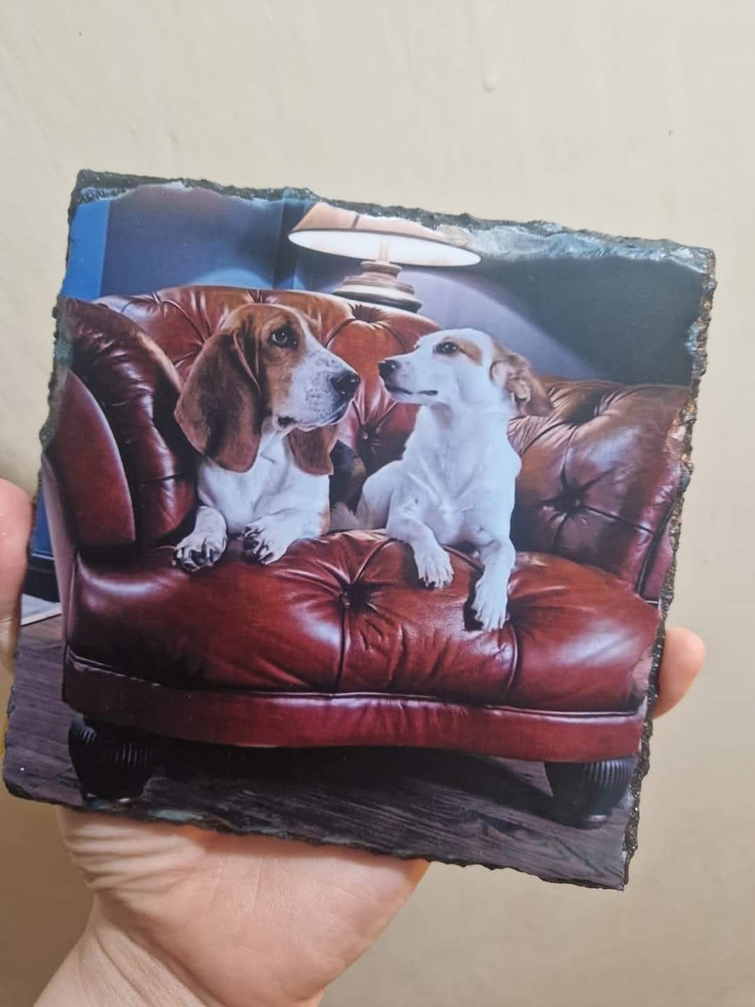15 x 15 cm Personalised Square Photo Slate