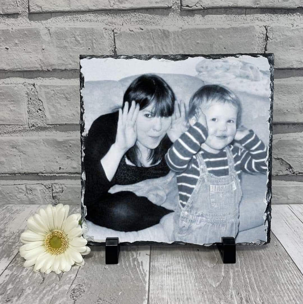 15 x 15 cm Personalised Square Photo Slate