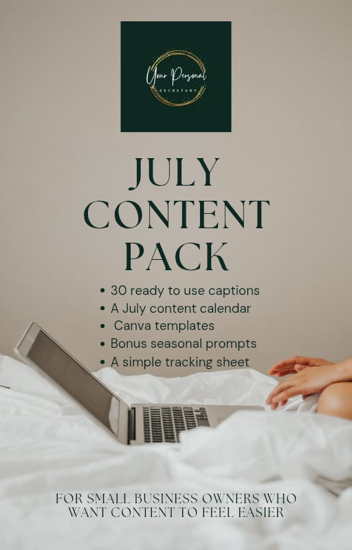July Content Pack for Small Business Owners