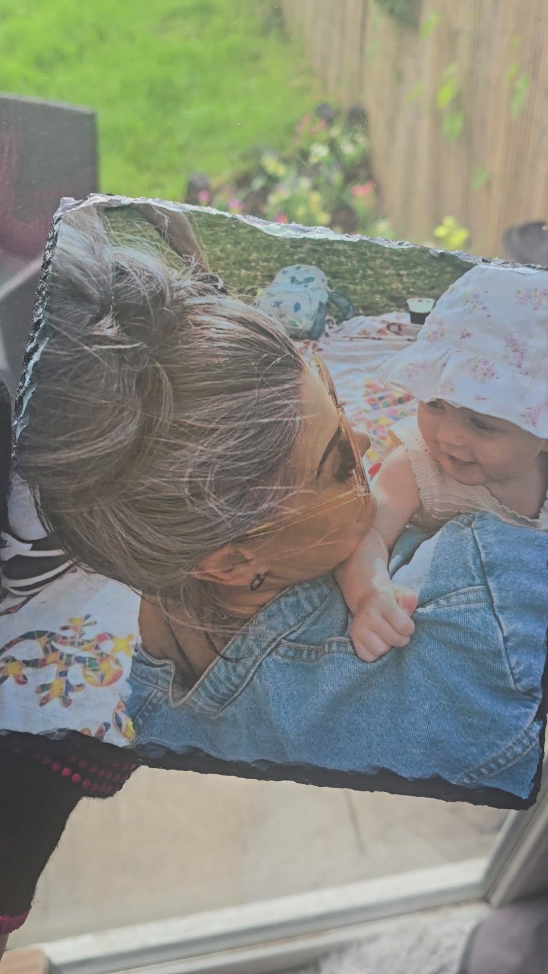 20 x 20 cm Photo Slate Square