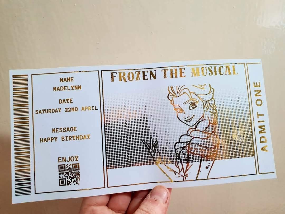 Foiled Gift Ticket